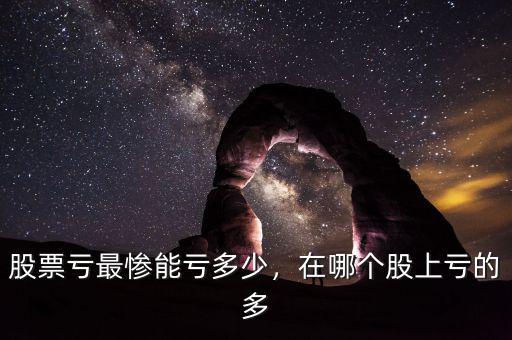 股票虧最慘能虧多少，在哪個股上虧的多