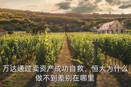 萬達通過賣資產(chǎn)成功自救，恒大為什么做不到差別在哪里
