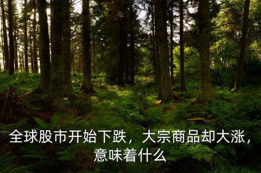 全球股市開(kāi)始下跌，大宗商品卻大漲，意味著什么