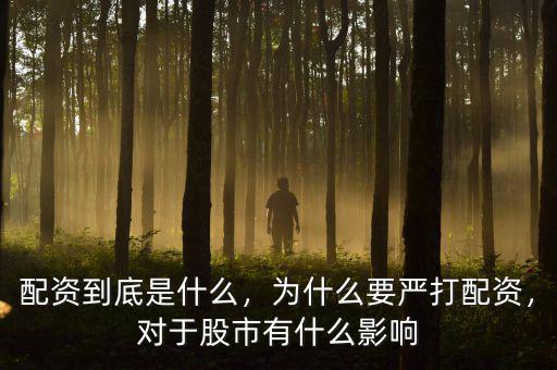 配資到底是什么，為什么要嚴(yán)打配資，對(duì)于股市有什么影響