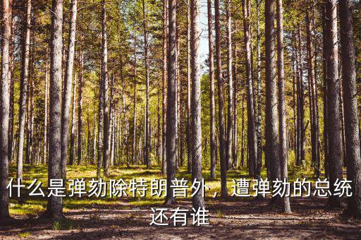什么是彈劾除特朗普外，遭彈劾的總統(tǒng)還有誰