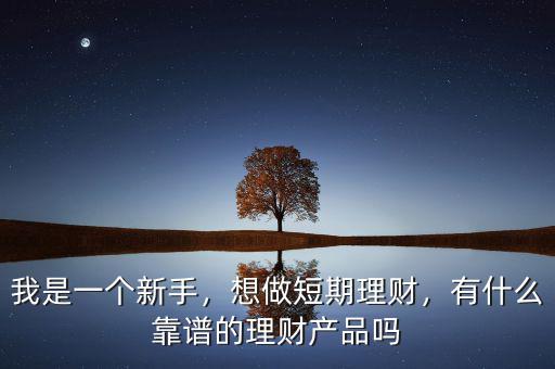 我是一個新手，想做短期理財，有什么靠譜的理財產(chǎn)品嗎