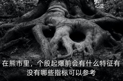 在熊市里，個股起爆前會有什么特征有沒有哪些指標(biāo)可以參考
