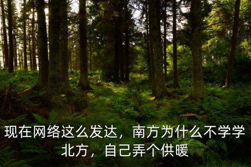 現(xiàn)在網(wǎng)絡(luò)這么發(fā)達(dá)，南方為什么不學(xué)學(xué)北方，自己弄個(gè)供暖