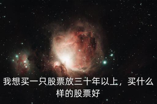 我想買一只股票放三十年以上，買什么樣的股票好