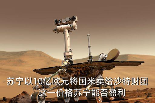 蘇寧以10億歐元將國(guó)米賣(mài)給沙特財(cái)團(tuán)，這一價(jià)格蘇寧能否盈利
