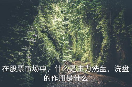 在股票市場(chǎng)中，什么是主力洗盤(pán)，洗盤(pán)的作用是什么