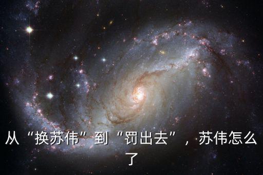 從“換蘇偉”到“罰出去”，蘇偉怎么了