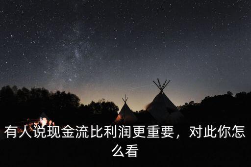 有人說現(xiàn)金流比利潤更重要，對此你怎么看