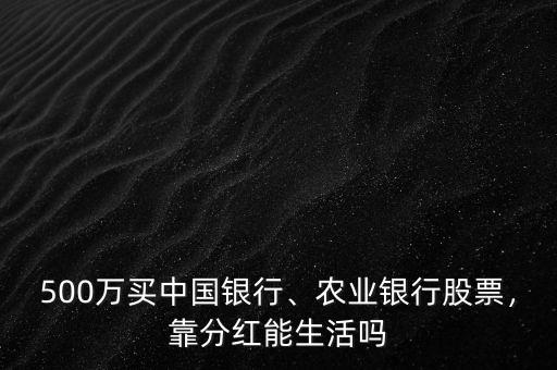 500萬買中國銀行、農(nóng)業(yè)銀行股票，靠分紅能生活嗎