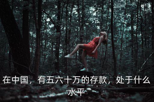 在中國，有五六十萬的存款，處于什么水平