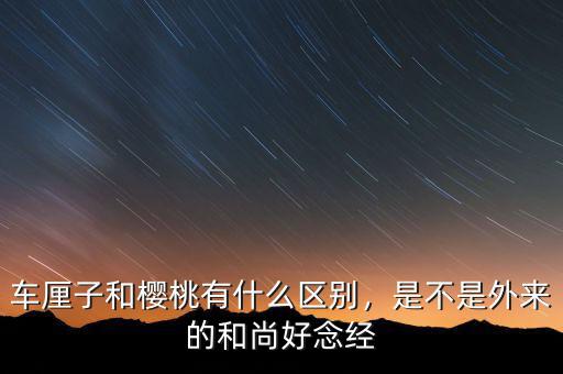 車?yán)遄雍蜋烟矣惺裁磪^(qū)別，是不是外來的和尚好念經(jīng)