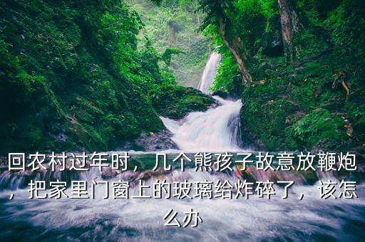 回農(nóng)村過年時，幾個熊孩子故意放鞭炮，把家里門窗上的玻璃給炸碎了，該怎么辦