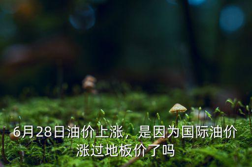 6月28日油價上漲，是因為國際油價漲過地板價了嗎