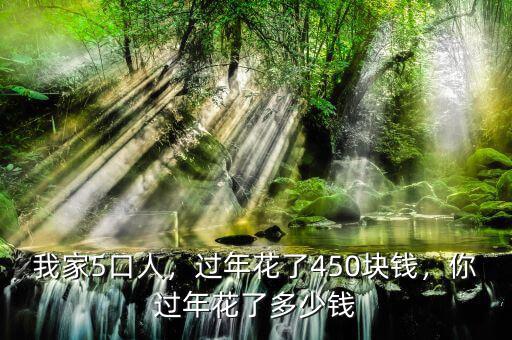 我家5口人，過年花了450塊錢，你過年花了多少錢