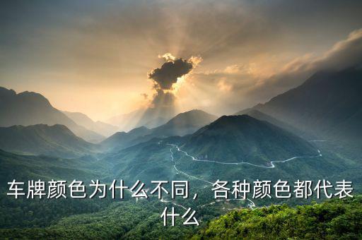 車(chē)牌什么旗,車(chē)牌顏色為什么不同