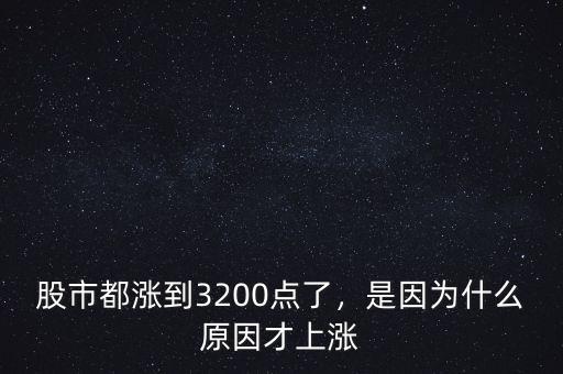 股市都漲到3200點了，是因為什么原因才上漲