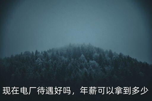 現(xiàn)在電廠待遇好嗎，年薪可以拿到多少