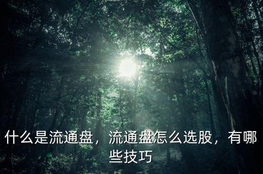 什么是流通盤，流通盤怎么選股，有哪些技巧