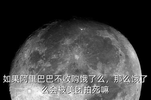 如果阿里巴巴不收購餓了么，那么餓了么會被美團(tuán)拍死嘛