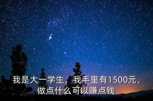 我是大一學(xué)生，我手里有1500元，做點(diǎn)什么可以賺點(diǎn)錢
