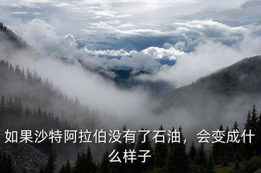 如果沙特阿拉伯沒有了石油，會變成什么樣子