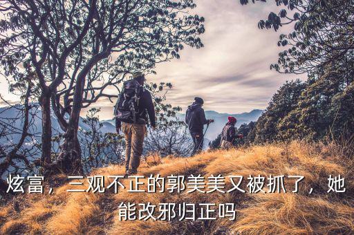 炫富，三觀不正的郭美美又被抓了，她能改邪歸正嗎