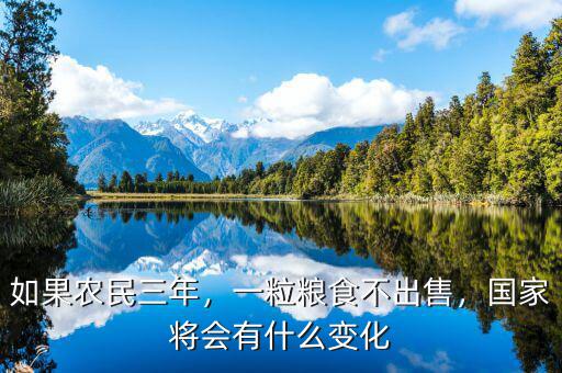 如果農(nóng)民三年，一粒糧食不出售，國家將會有什么變化