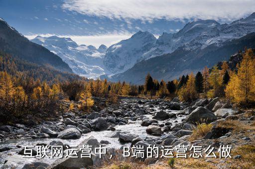 互聯(lián)網(wǎng)運營中，B端的運營怎么做
