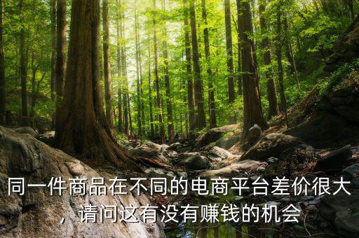 同一件商品在不同的電商平臺差價(jià)很大，請問這有沒有賺錢的機(jī)會