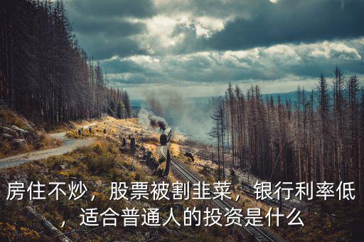房住不炒，股票被割韭菜，銀行利率低，適合普通人的投資是什么