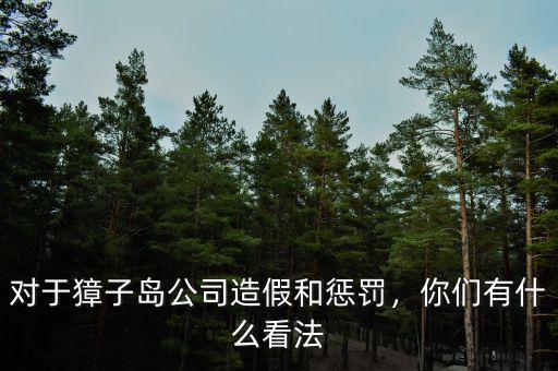對(duì)于獐子島公司造假和懲罰，你們有什么看法