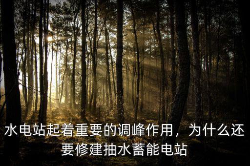 水電站起著重要的調峰作用，為什么還要修建抽水蓄能電站