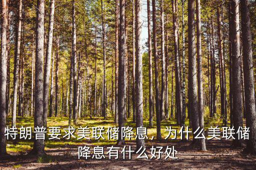 特朗普要求美聯(lián)儲降息，為什么美聯(lián)儲降息有什么好處