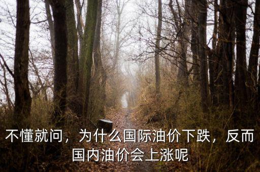 不懂就問，為什么國際油價下跌，反而國內(nèi)油價會上漲呢