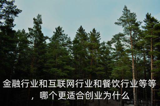金融行業(yè)和互聯(lián)網(wǎng)行業(yè)和餐飲行業(yè)等等，哪個(gè)更適合創(chuàng)業(yè)為什么
