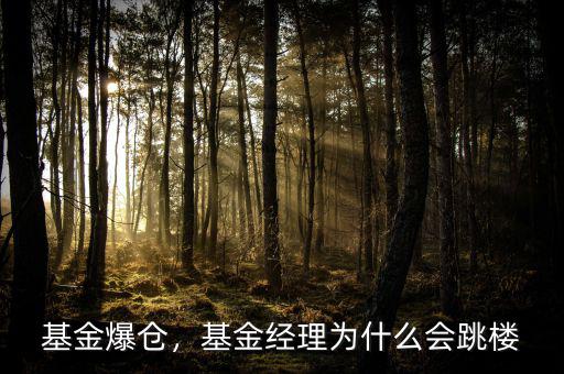 基金爆倉，基金經(jīng)理為什么會(huì)跳樓