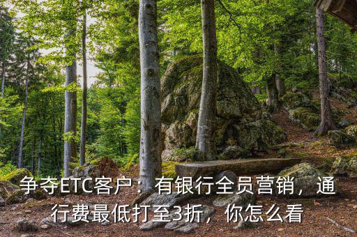 爭奪ETC客戶：有銀行全員營銷，通行費(fèi)最低打至3折，你怎么看