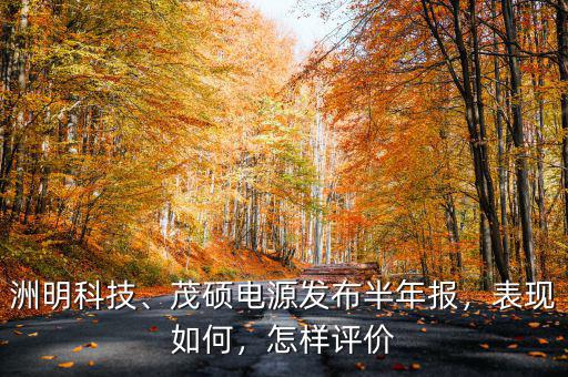 洲明科技、茂碩電源發(fā)布半年報，表現(xiàn)如何，怎樣評價