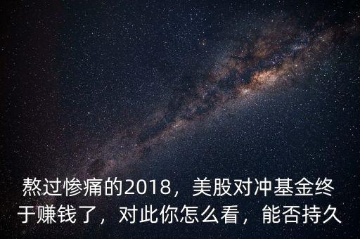 熬過慘痛的2018，美股對沖基金終于賺錢了，對此你怎么看，能否持久