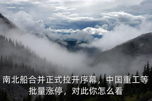 南北船合并正式拉開序幕，中國重工等批量漲停，對此你怎么看