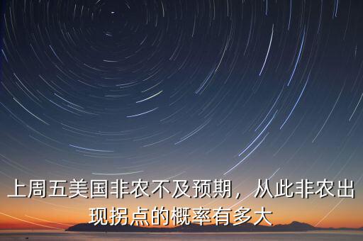 上周五美國非農(nóng)不及預(yù)期，從此非農(nóng)出現(xiàn)拐點的概率有多大