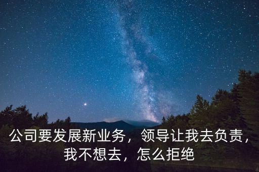 公司要發(fā)展新業(yè)務(wù)，領(lǐng)導(dǎo)讓我去負(fù)責(zé)，我不想去，怎么拒絕
