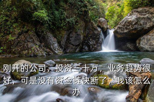 剛開(kāi)的公司，投資三十萬(wàn)，業(yè)務(wù)趨勢(shì)很好，可是沒(méi)有資金鏈快斷了，我該怎么辦