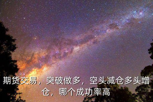 期貨交易，突破做多，空頭減倉(cāng)多頭增倉(cāng)，哪個(gè)成功率高