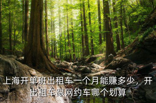 上海開單班出租車一個(gè)月能賺多少，開出租車跟網(wǎng)約車哪個(gè)劃算