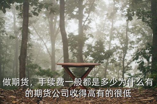 做期貨，手續(xù)費(fèi)一般都是多少為什么有的期貨公司收得高有的很低