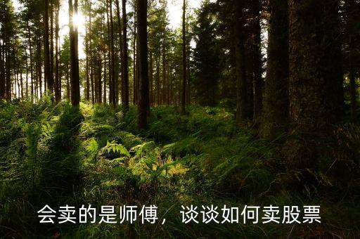 會賣的是師傅，談?wù)勅绾钨u股票