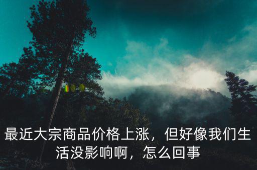最近大宗商品價(jià)格上漲，但好像我們生活沒影響啊，怎么回事