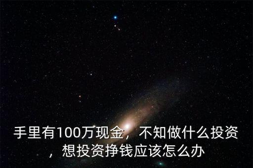 手里有100萬現(xiàn)金，不知做什么投資，想投資掙錢應(yīng)該怎么辦